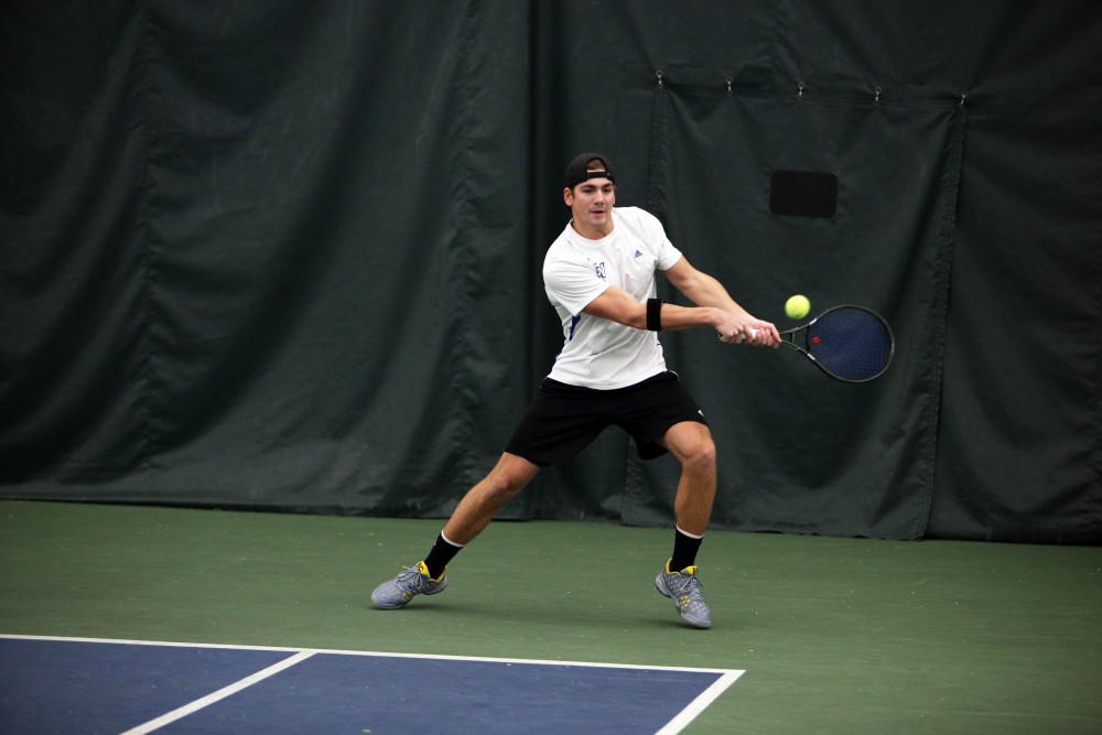 GVL / Emily Frye 
Junior Zach Phillips against Davenport University on Friday Feb. 19, 2016.