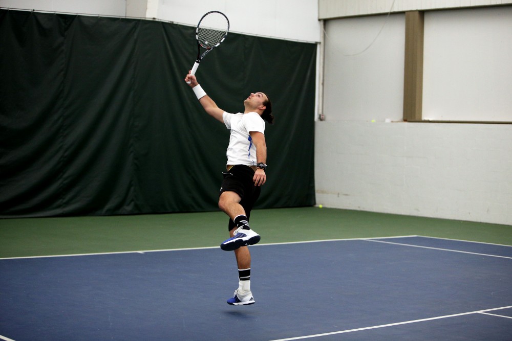 GVL / Emily Frye 
Sophomore Alex van de Steenoven against Davenport University on Friday Feb. 19, 2016.