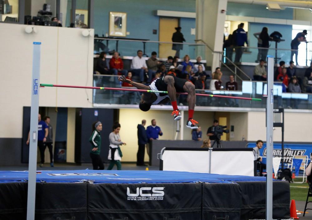 GVL / Emily Frye
Senior Tor'i Brooks takes on the high jump on Friday, Feb. 19, 2016.