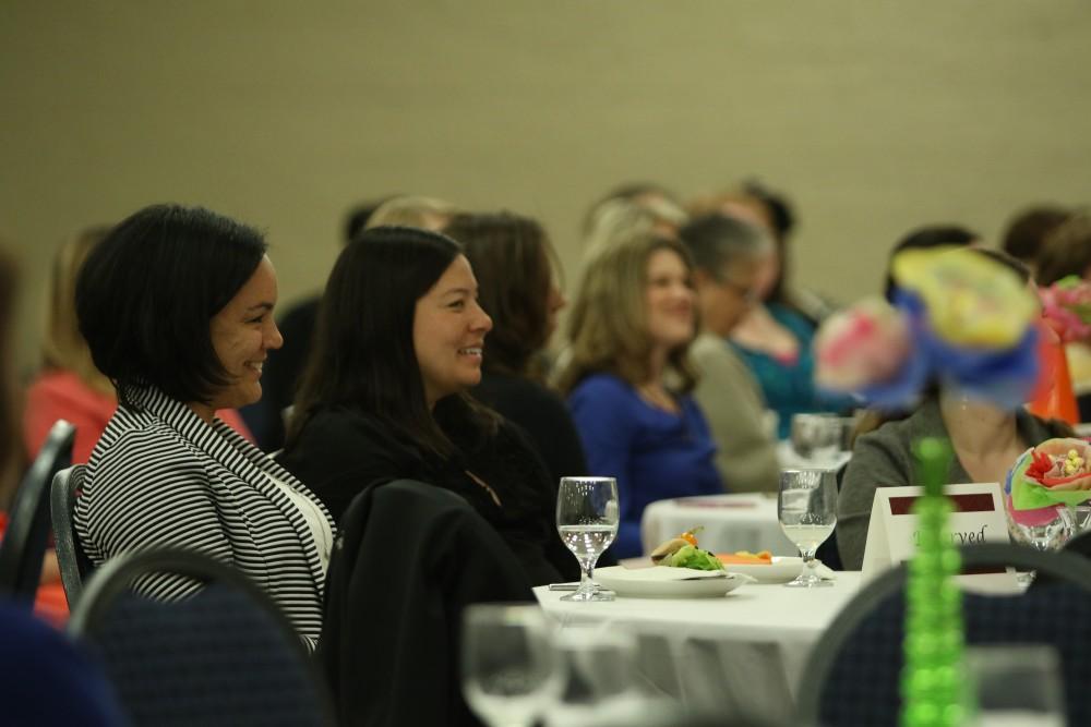 GVL / Kasey Garvelink - Guests of the Women’s Commission Awards got to hear a student read her own poetry during the event on Mar. 29, 2016 in Allendale. 