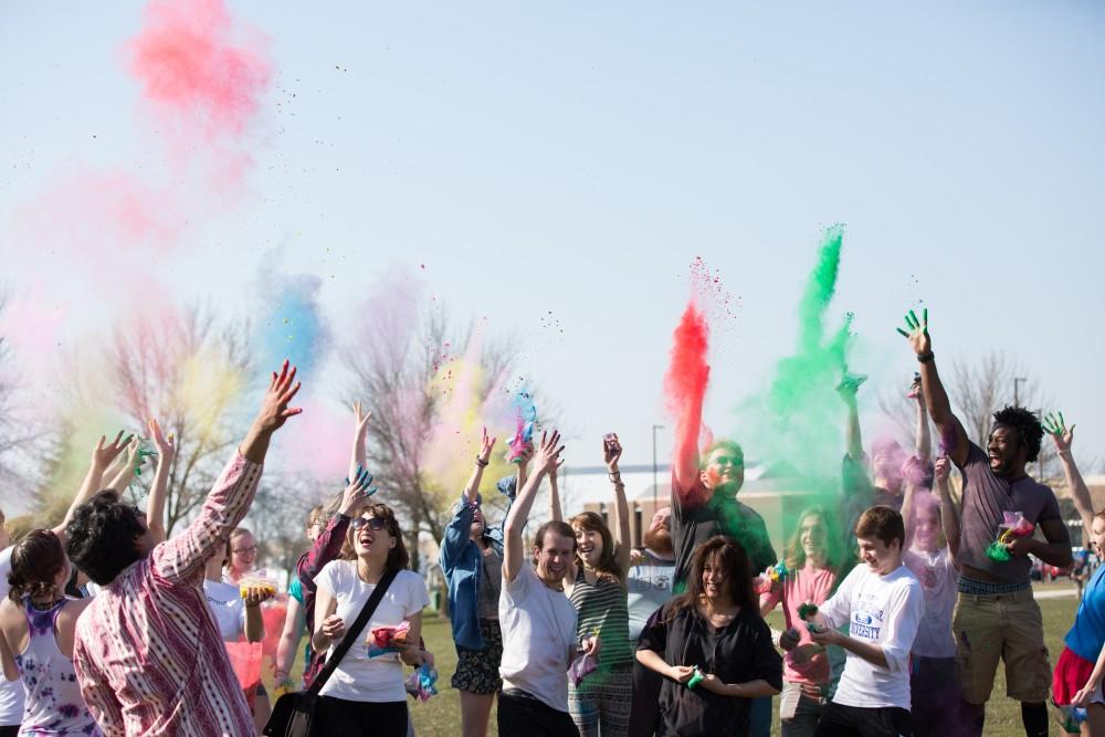 GVL / Kevin Sielaff - Grand Valley celebrates India’s spring color festival, Holi, for the first time on Friday, April 15, 2016.