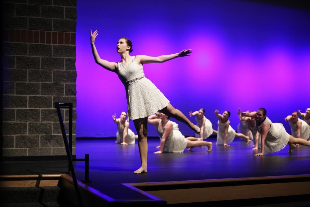 GVL / Emily Frye    
Grand Valley State University Dance Troupe recital on April 16, 2016.