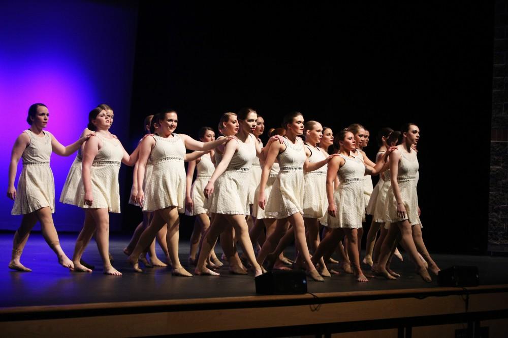 GVL / Emily Frye    
Grand Valley State University Dance Troupe recital on April 16, 2016.