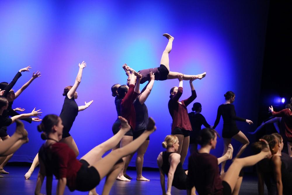 GVL / Emily Frye    
Grand Valley State University Dance Troupe recital on April 16, 2016.