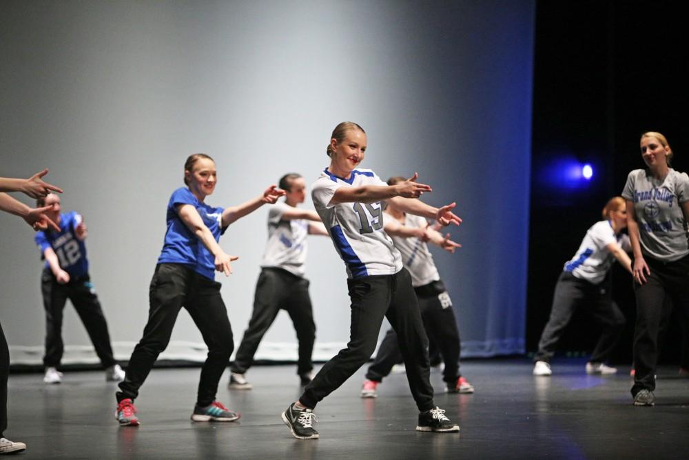 GVL / Emily Frye    
Grand Valley State University Dance Troupe recital on April 16, 2016.