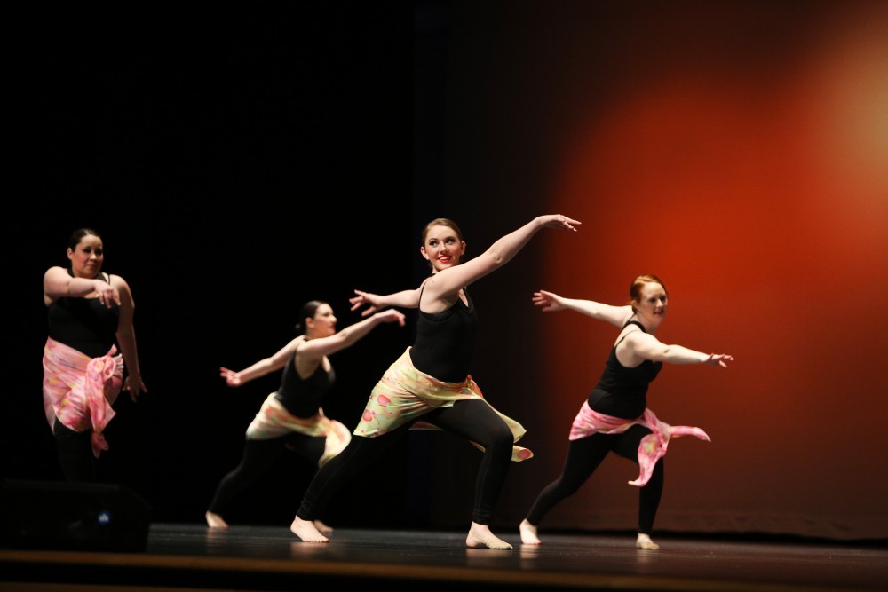 GVL / Emily Frye    
Grand Valley State University Dance Troupe recital on April 16, 2016.