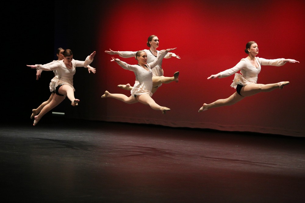 GVL / Emily Frye    
Grand Valley State University Dance Troupe recital on April 16, 2016.