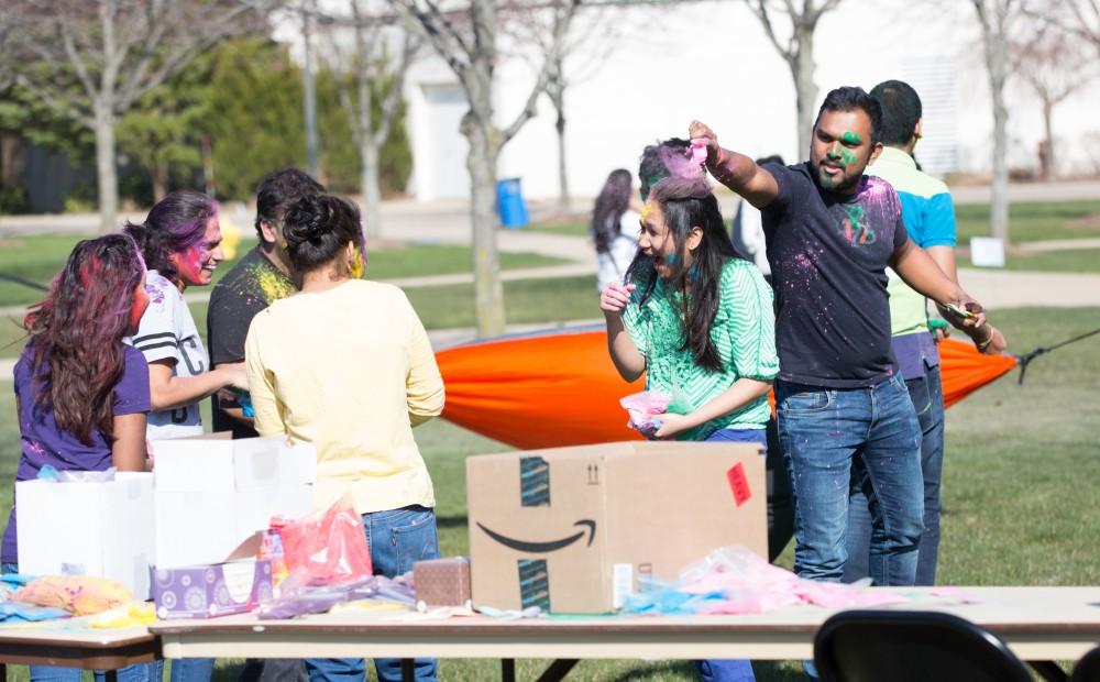 GVL / Kevin Sielaff - Grand Valley celebrates India’s spring color festival, Holi, for the first time on Friday, April 15, 2016.