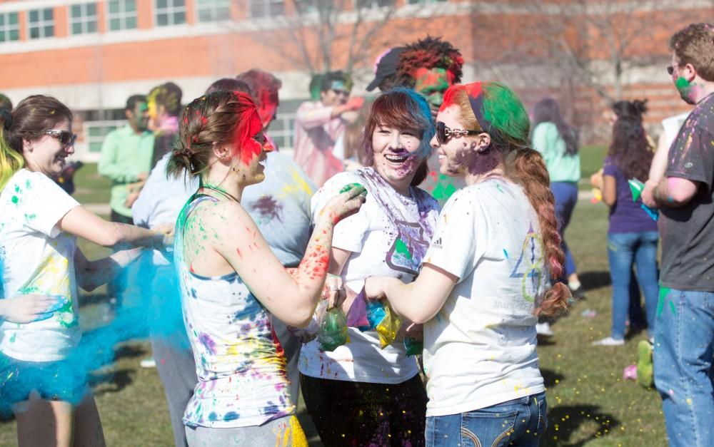 GVL / Kevin Sielaff - Grand Valley celebrates India’s spring color festival, Holi, for the first time on Friday, April 15, 2016.