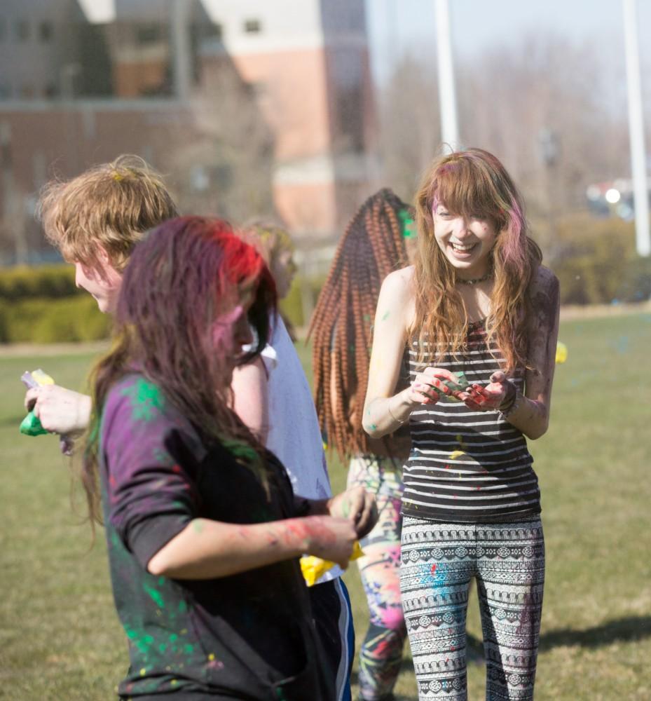 GVL / Kevin Sielaff - Grand Valley celebrates India’s spring color festival, Holi, for the first time on Friday, April 15, 2016.