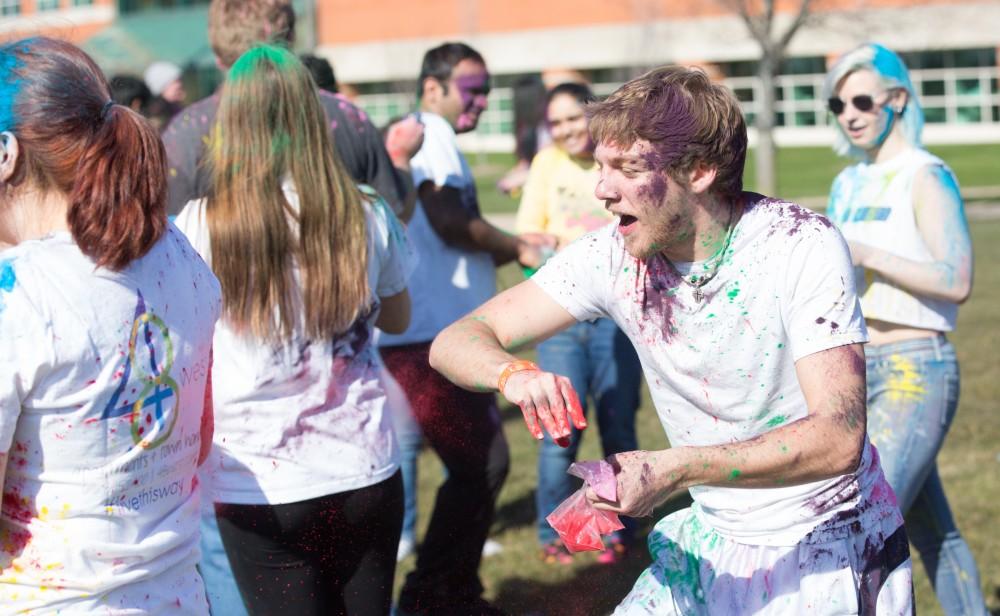 GVL / Kevin Sielaff - Grand Valley celebrates India’s spring color festival, Holi, for the first time on Friday, April 15, 2016.