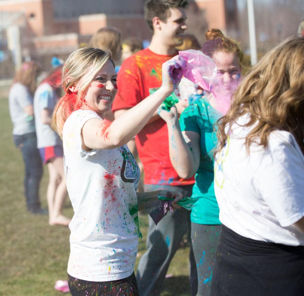 GVL / Kevin Sielaff - Grand Valley celebrates India’s spring color festival, Holi, for the first time on Friday, April 15, 2016.