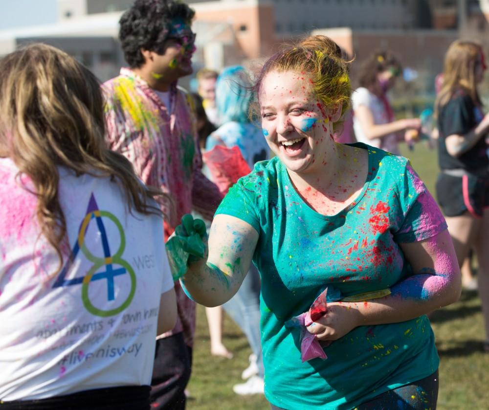 GVL / Kevin Sielaff - Grand Valley celebrates India’s spring color festival, Holi, for the first time on Friday, April 15, 2016.