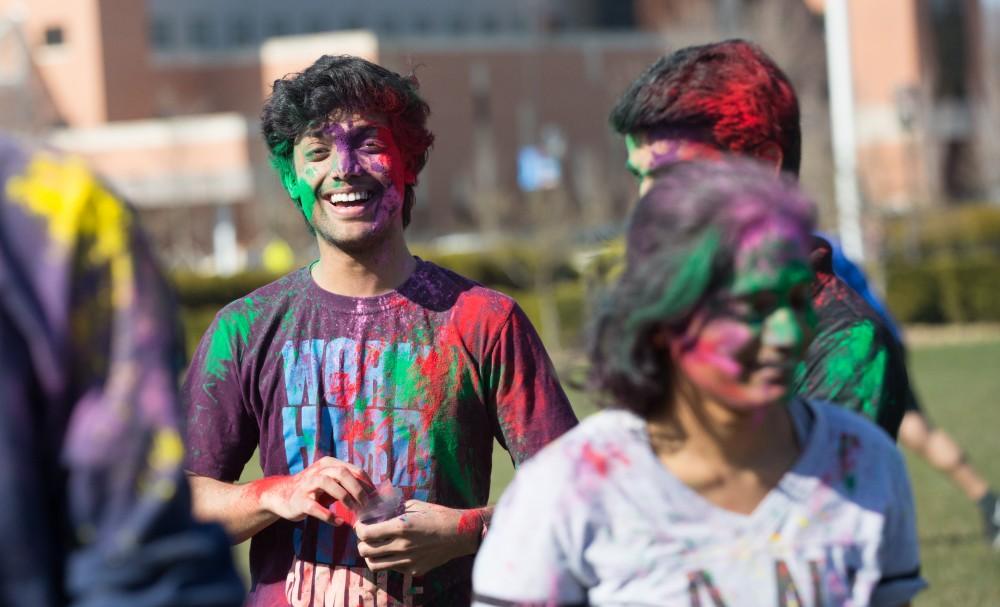 GVL / Kevin Sielaff - Grand Valley celebrates India’s spring color festival, Holi, for the first time on Friday, April 15, 2016.