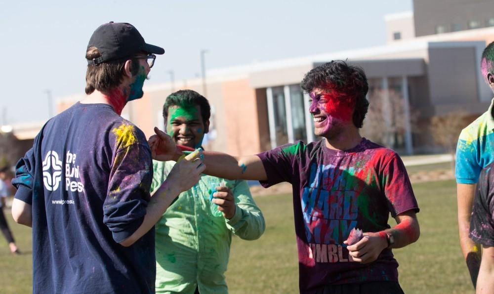 GVL / Kevin Sielaff - Grand Valley celebrates India’s spring color festival, Holi, for the first time on Friday, April 15, 2016.