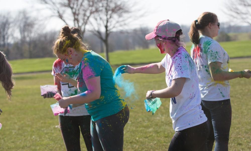 GVL / Kevin Sielaff - Grand Valley celebrates India’s spring color festival, Holi, for the first time on Friday, April 15, 2016.