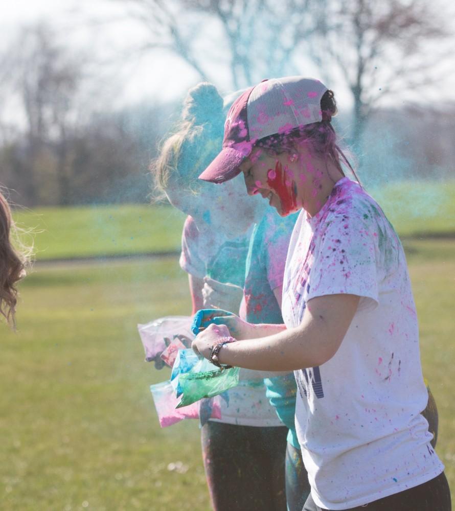 GVL / Kevin Sielaff - Grand Valley celebrates India’s spring color festival, Holi, for the first time on Friday, April 15, 2016.