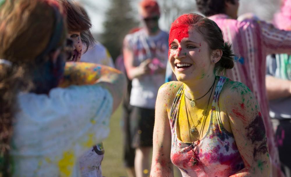 GVL / Kevin Sielaff - Grand Valley celebrates India’s spring color festival, Holi, for the first time on Friday, April 15, 2016.