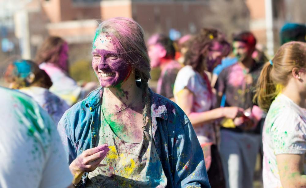 GVL / Kevin Sielaff - Grand Valley celebrates India’s spring color festival, Holi, for the first time on Friday, April 15, 2016.