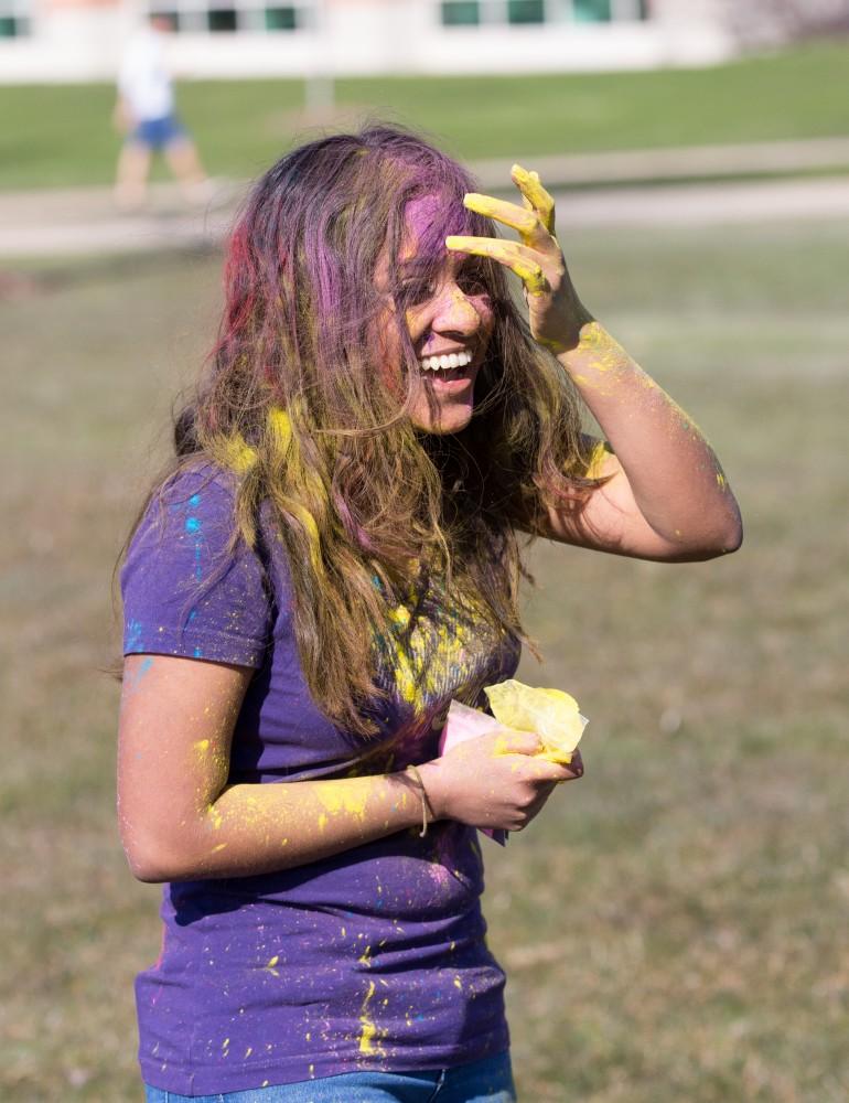 GVL / Kevin Sielaff - Grand Valley celebrates India’s spring color festival, Holi, for the first time on Friday, April 15, 2016.