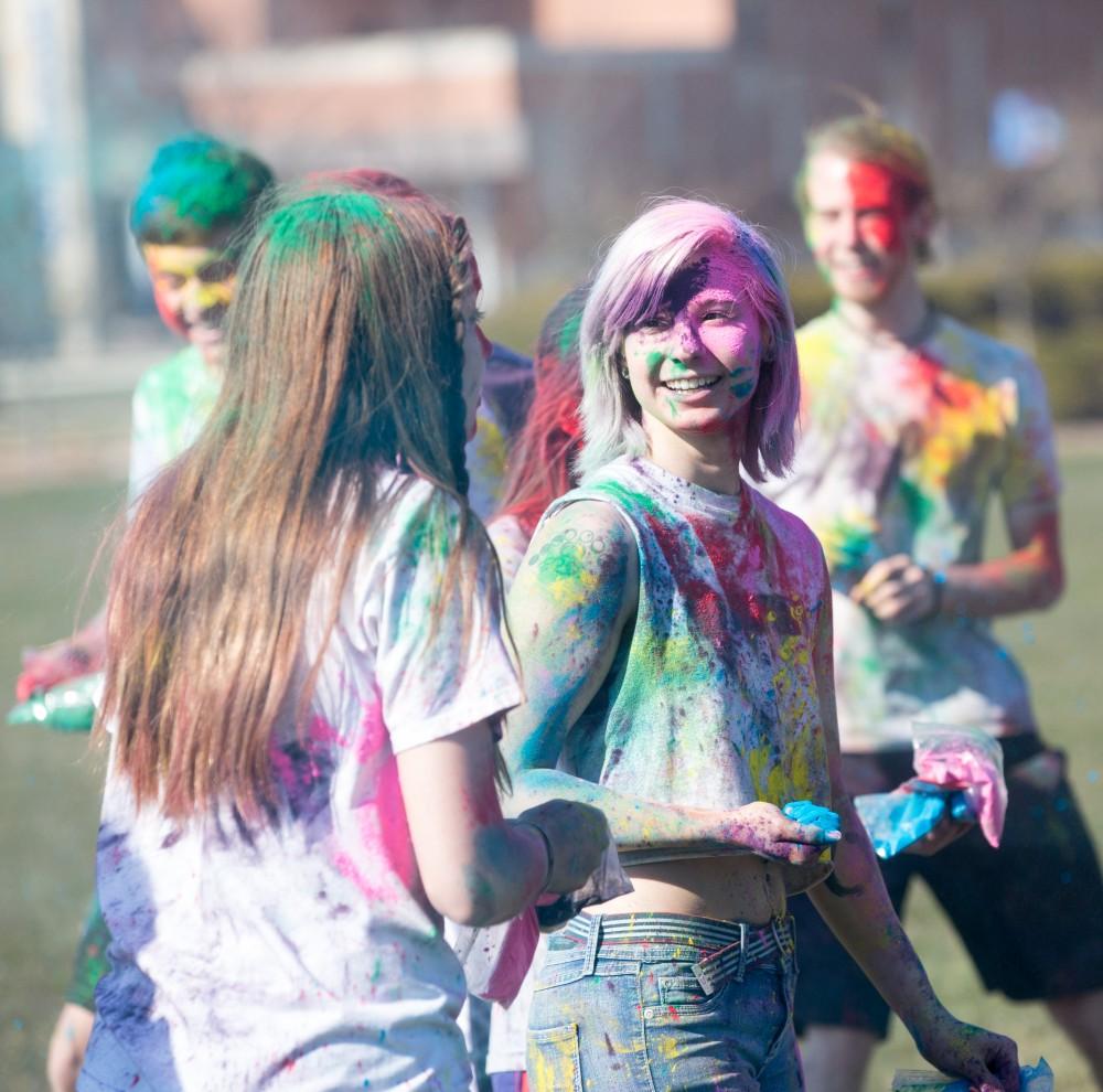 GVL / Kevin Sielaff - Grand Valley celebrates India’s spring color festival, Holi, for the first time on Friday, April 15, 2016.