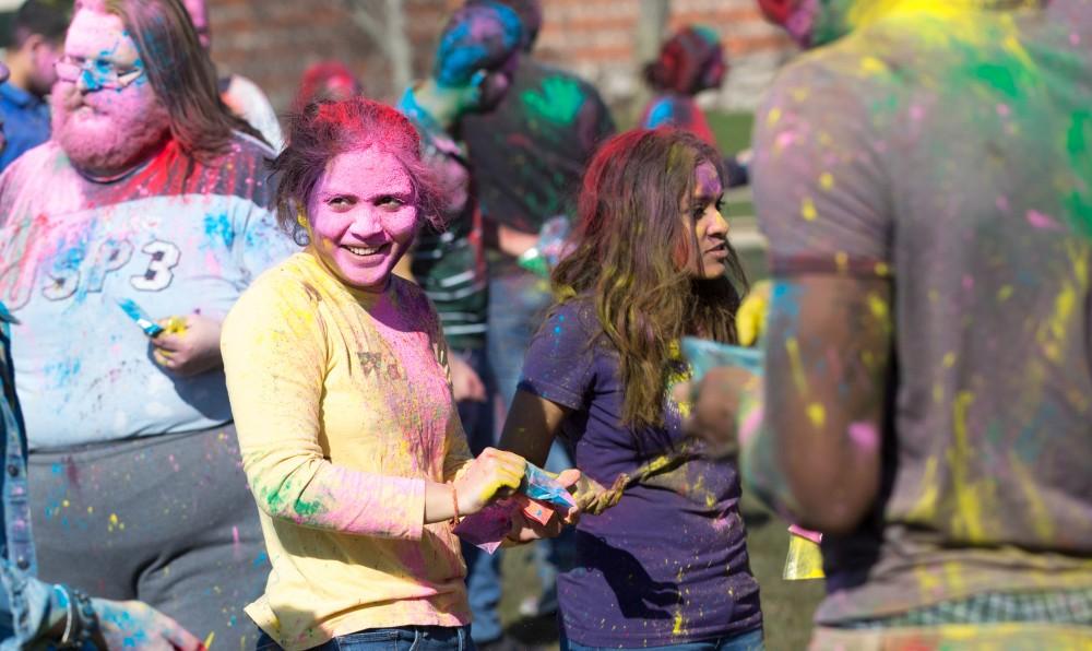 GVL / Kevin Sielaff - Grand Valley celebrates India’s spring color festival, Holi, for the first time on Friday, April 15, 2016.