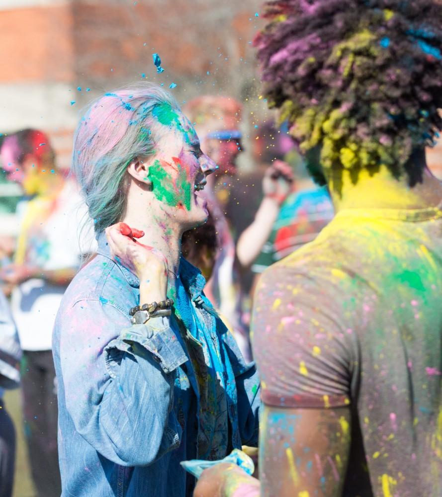 GVL / Kevin Sielaff - Grand Valley celebrates India’s spring color festival, Holi, for the first time on Friday, April 15, 2016.