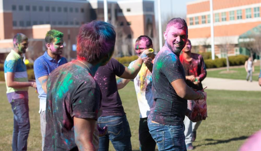 GVL / Kevin Sielaff - Grand Valley celebrates India’s spring color festival, Holi, for the first time on Friday, April 15, 2016.