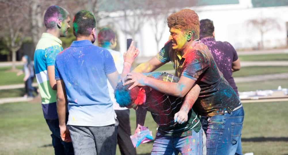 GVL / Kevin Sielaff - Grand Valley celebrates India’s spring color festival, Holi, for the first time on Friday, April 15, 2016.