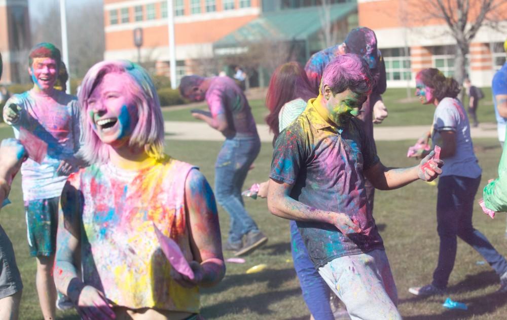 GVL / Kevin Sielaff - Grand Valley celebrates India’s spring color festival, Holi, for the first time on Friday, April 15, 2016.