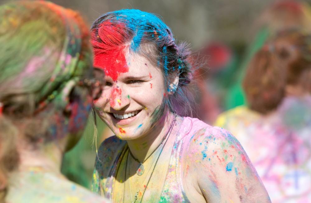 GVL / Kevin Sielaff - Grand Valley celebrates India’s spring color festival, Holi, for the first time on Friday, April 15, 2016.