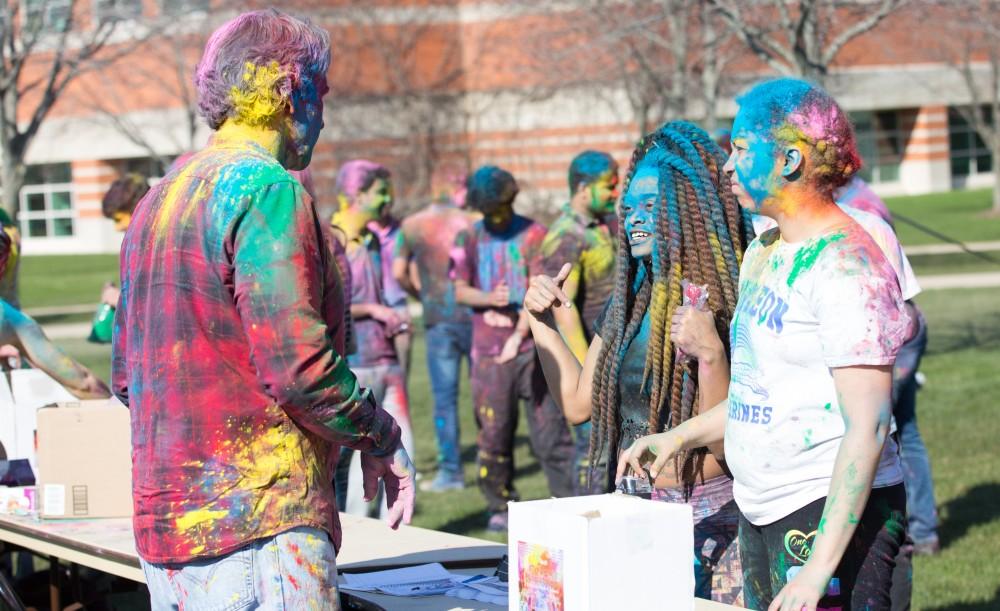 GVL / Kevin Sielaff - Grand Valley celebrates India’s spring color festival, Holi, for the first time on Friday, April 15, 2016.