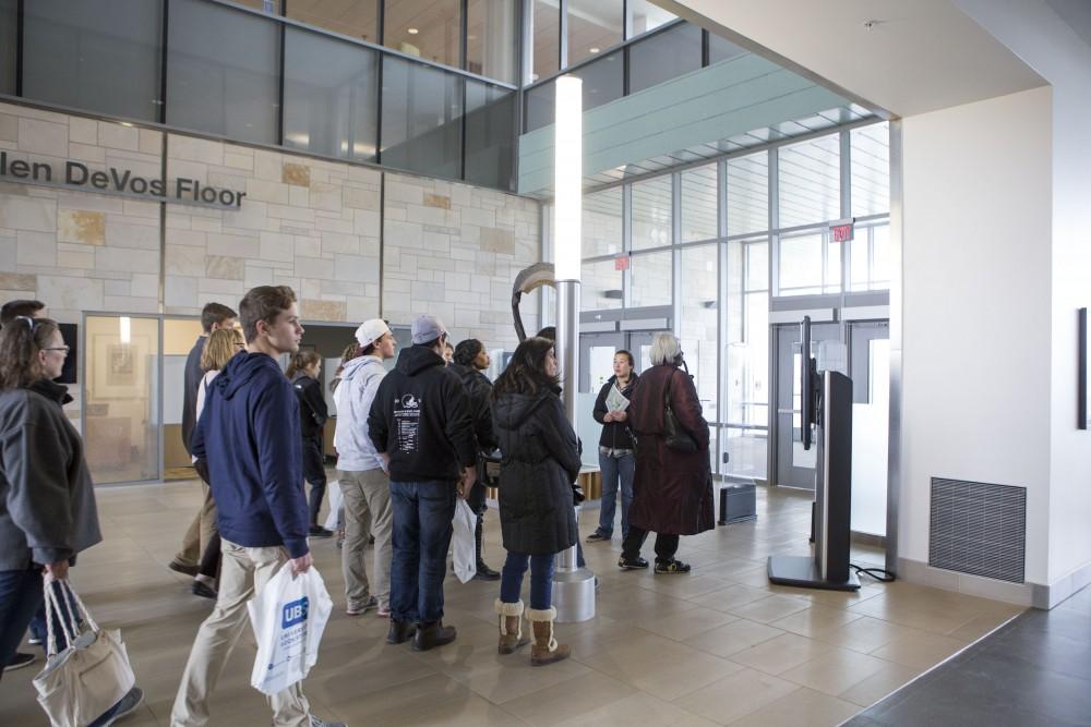 GVL / Sara Carte - High school students recieve a tour of Grand Valley for Laker Experience Day on Friday, Apr. 8, 2016.