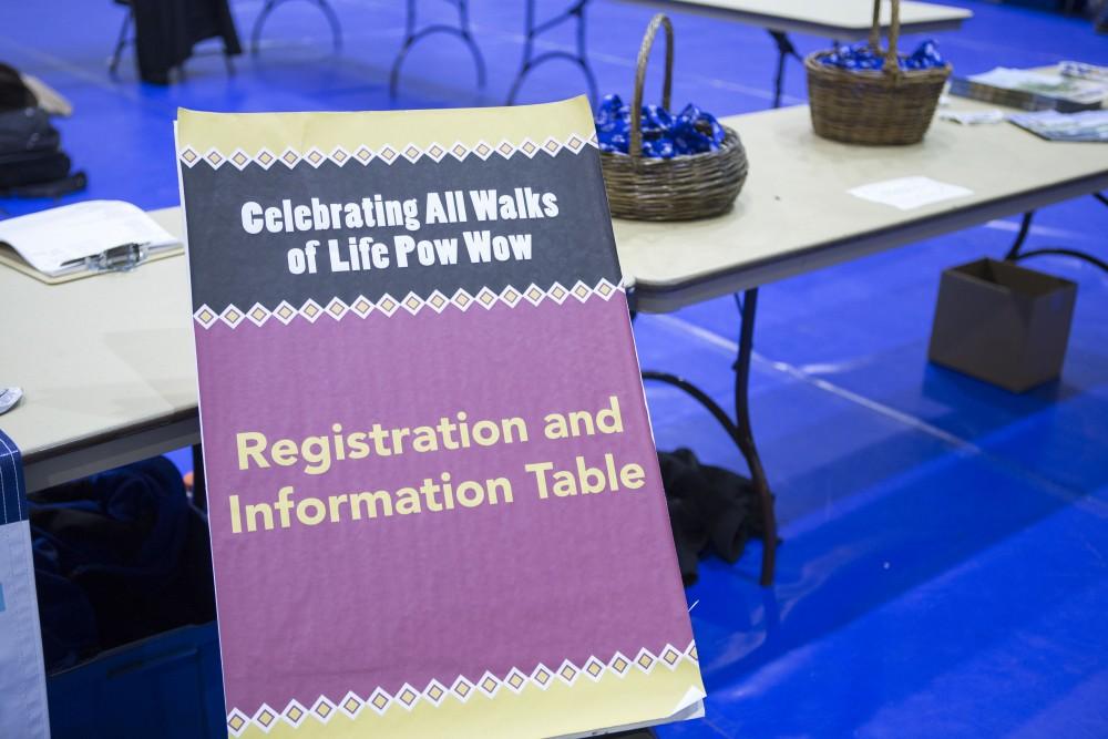 GVL / Sara Carte - The Native American Pow-Wow was held in the Fieldhouse on Saturday, Apr. 9, 2016.