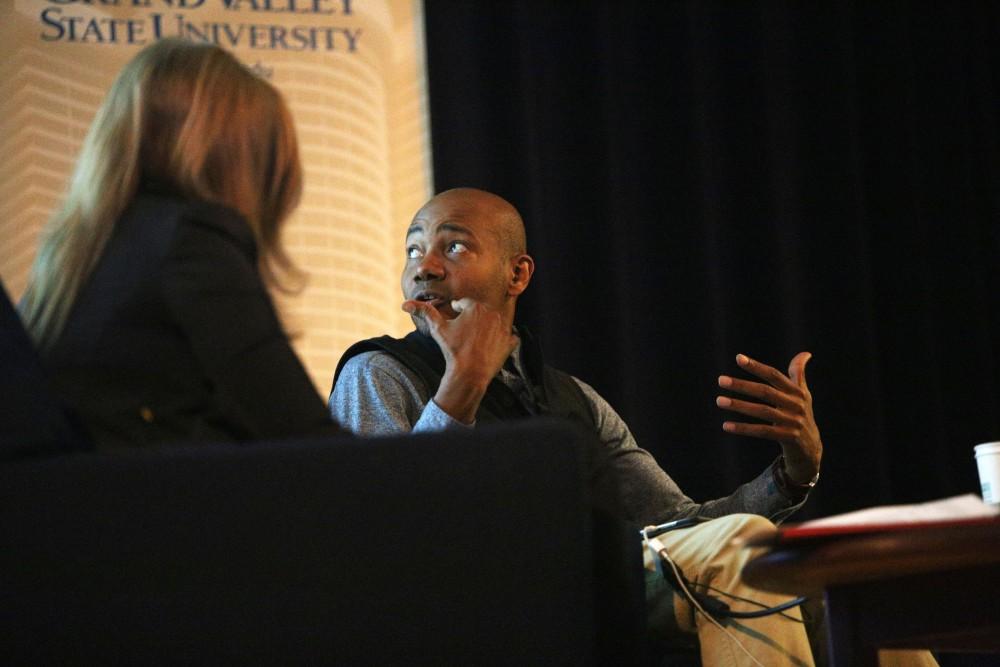 GVL / Emily Frye
Paul Miller, aka DJ Spooky, discusses the topic of sampling on Wednesday April 6, 2016. 