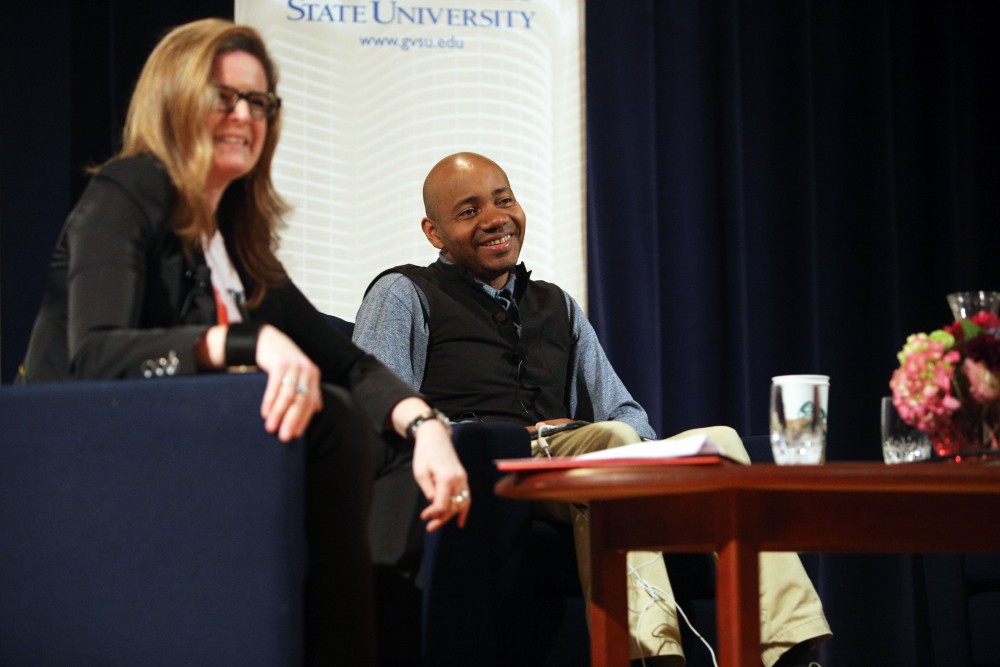 GVL / Emily Frye
Paul Miller, aka DJ Spooky, discusses the topic of sampling on Wednesday April 6, 2016. 