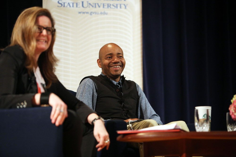 GVL / Emily Frye
Paul Miller, aka DJ Spooky, discusses the topic of sampling on Wednesday April 6, 2016. 