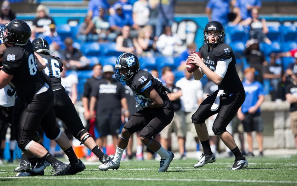 GVL / Kevin Sielaff - The 2016 Grand Valley State Spring Classic is hosted at Lubbers Stadium on Saturday, April 16, 2016.