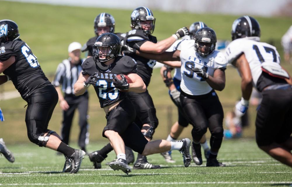 GVL / Kevin Sielaff - The 2016 Grand Valley State Spring Classic is hosted at Lubbers Stadium on Saturday, April 16, 2016.