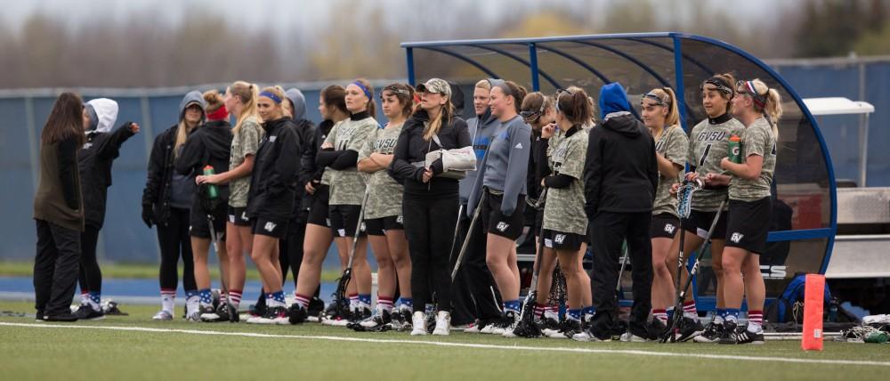 GVL / Kevin Sielaff - Grand Valley defeats Lake Erie College with a final score of 19-2 on Friday, April 29, 2016 in Allendale. 