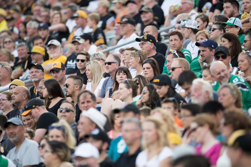 GVL/Kevin Sielaff - The Hamilton Tiger-Cats square off against the Saskatchewan Roughriders Saturday, August 20, 2016 in Hamilton, Ontario. 