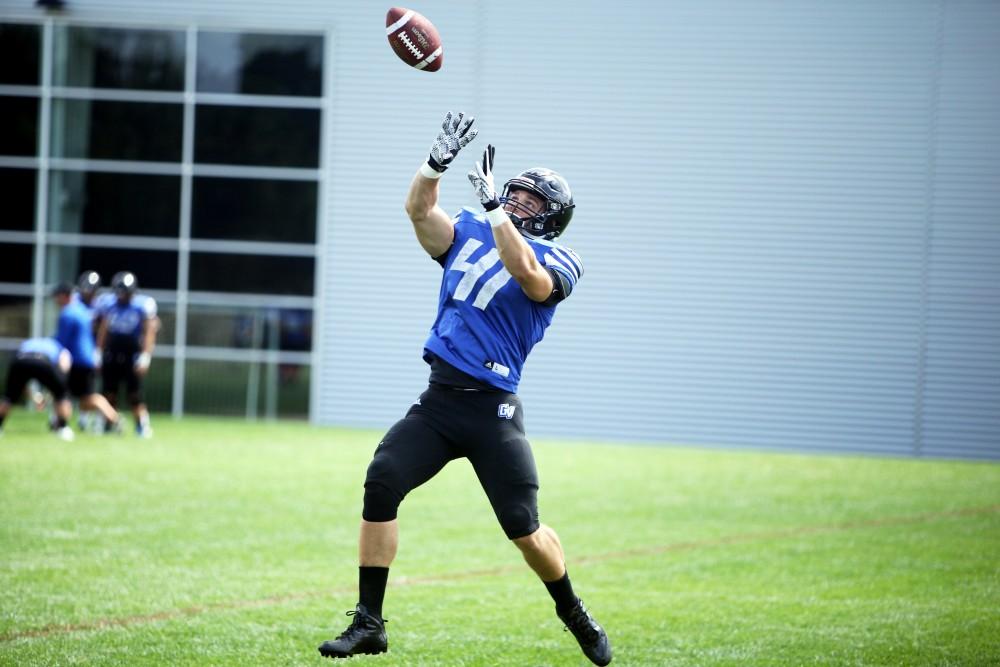 GVL / Emily Frye  
Grand Valley State Laker Football on Wednesday Aug. 17, 2016.