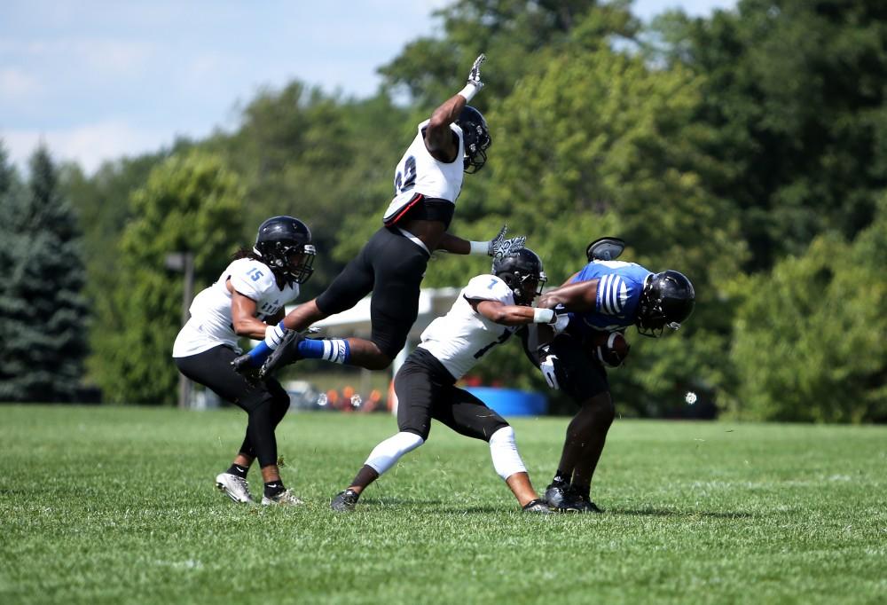 GVL / Emily Frye  
Grand Valley State Laker Football on Wednesday Aug. 17, 2016.