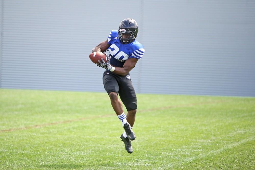 GVL / Emily Frye  
Grand Valley State Laker Football on Wednesday Aug. 17, 2016.