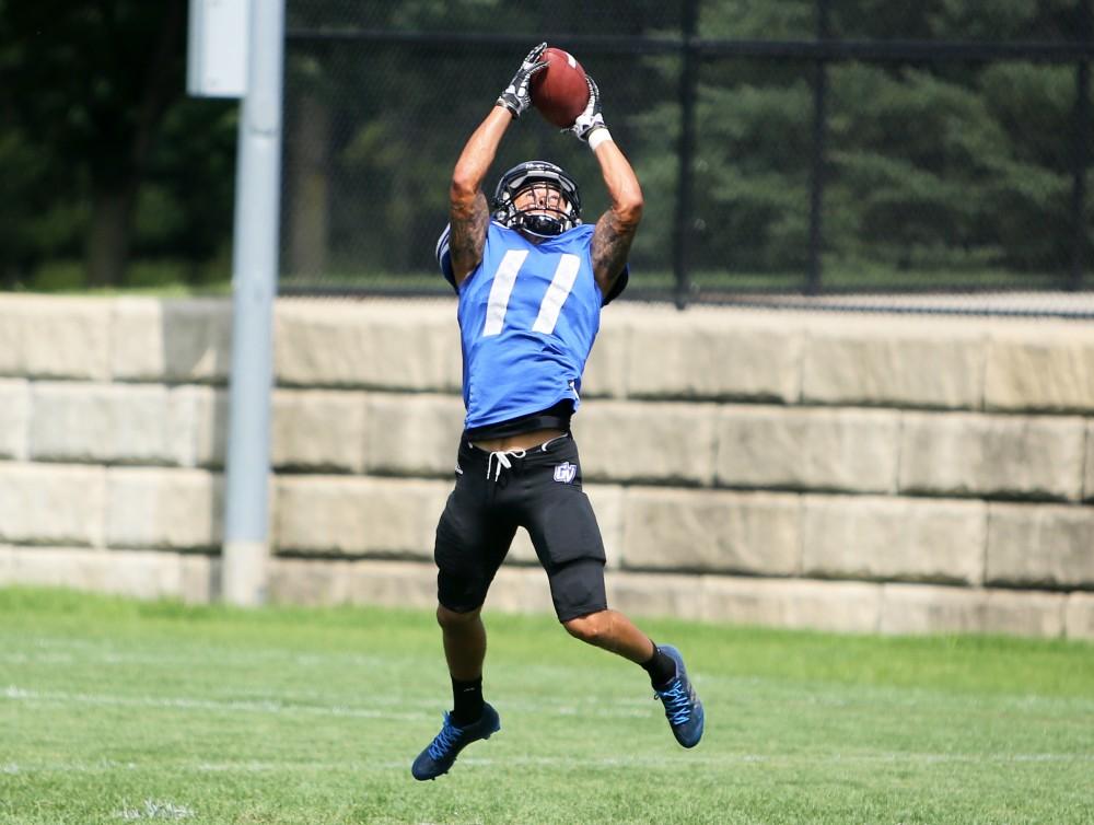 GVL / Emily Frye  
Grand Valley State Laker Football on Wednesday Aug. 17, 2016.