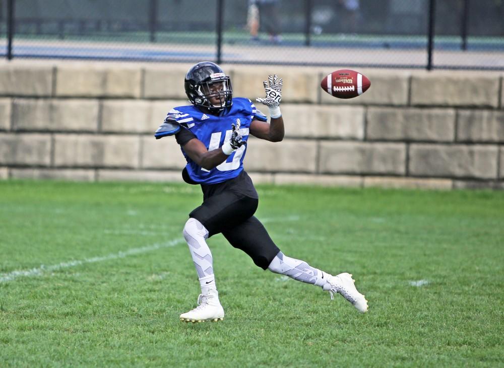 GVL / Emily Frye  
Grand Valley State Laker Football on Wednesday Aug. 17, 2016.