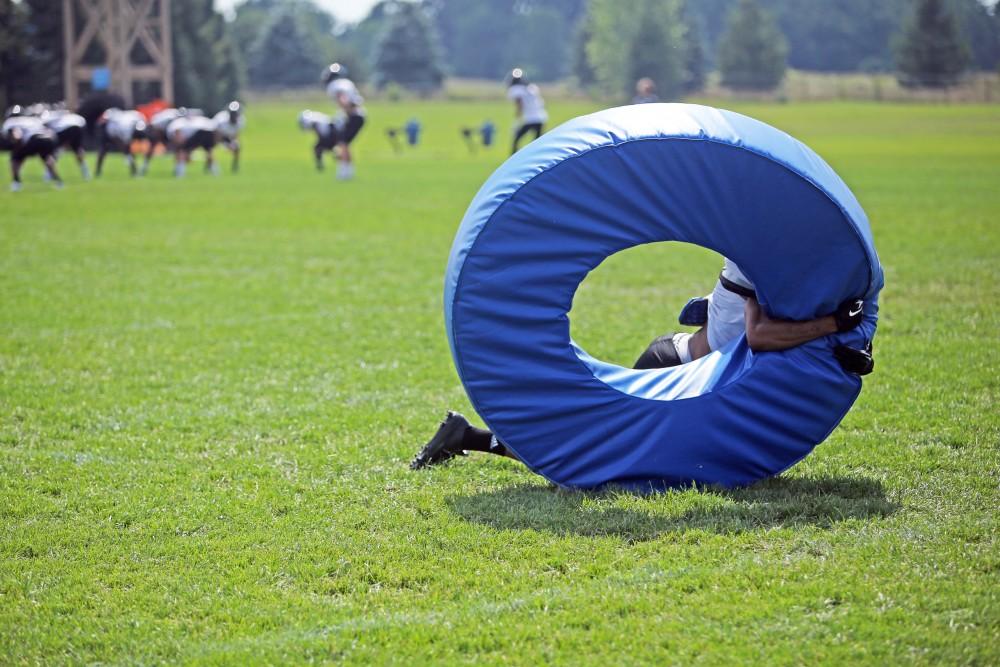 GVL / Emily Frye  
Grand Valley State Laker Football on Wednesday Aug. 17, 2016.