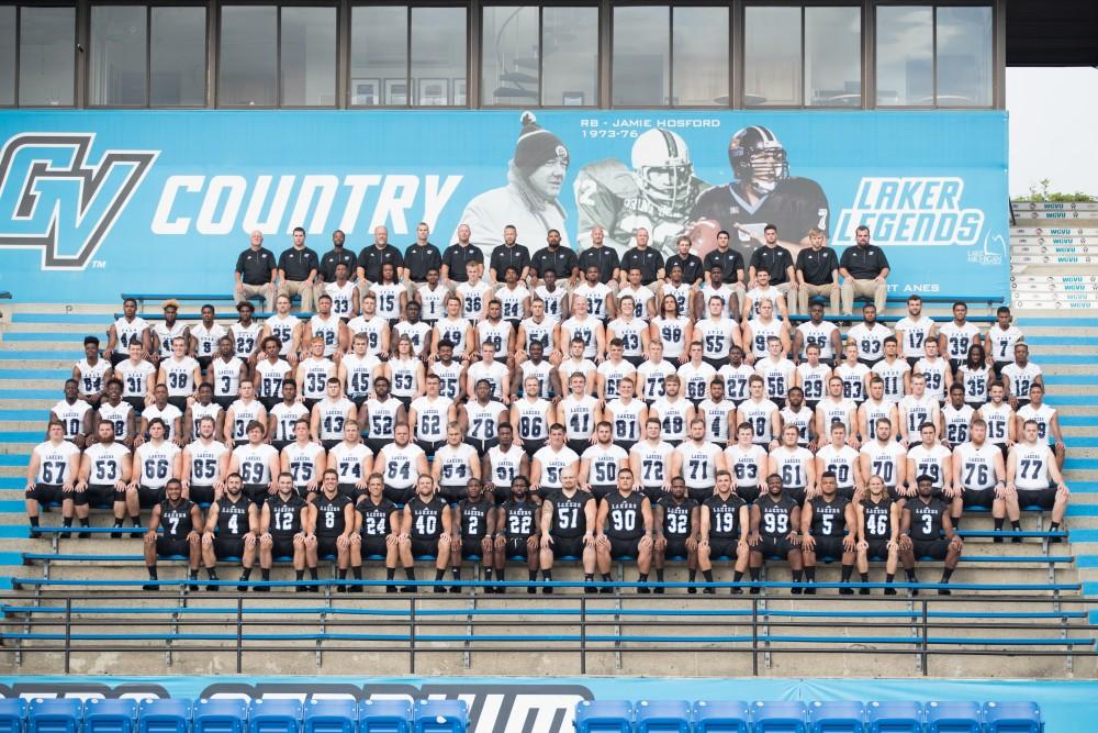 GVL / Kevin Sielaff - Grand Valley State football hosts its annual media day at Lubbers Stadium on Thursday, August 25, 2016. 