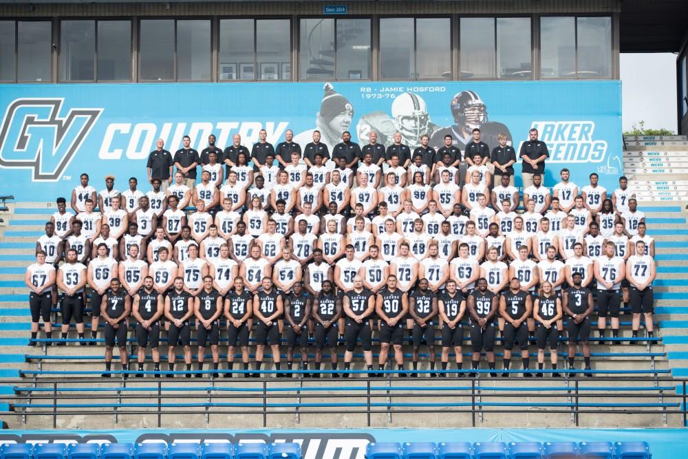 GVL / Kevin Sielaff - Grand Valley State football hosts its annual media day at Lubbers Stadium on Thursday, August 25, 2016. 