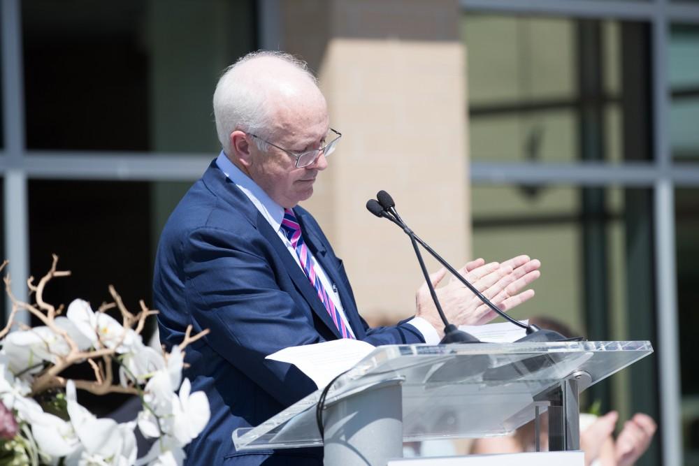 GVL/Kevin Sielaff - John Kennedy speaks at the Holton-Hooker Learning and Living Center dedication on Friday, August 26, 2016.   